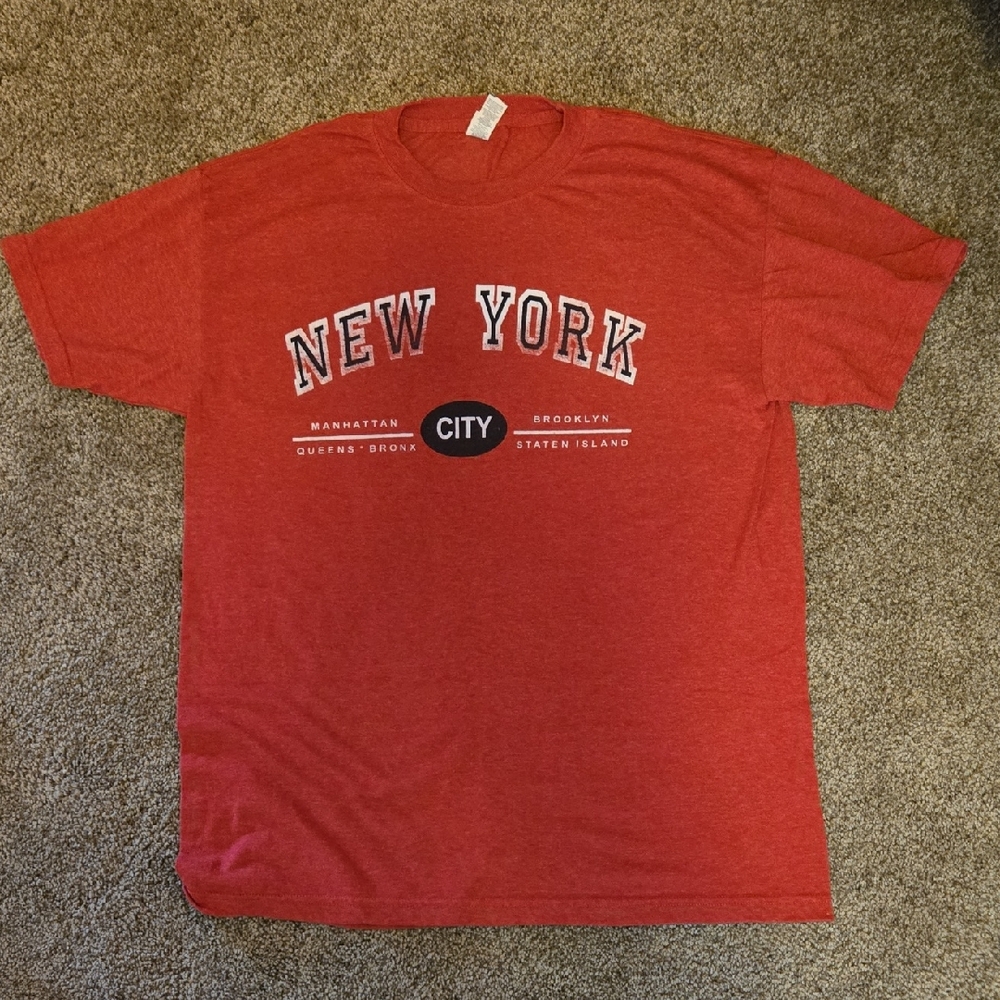 Red New York City Graphic T-Shirt